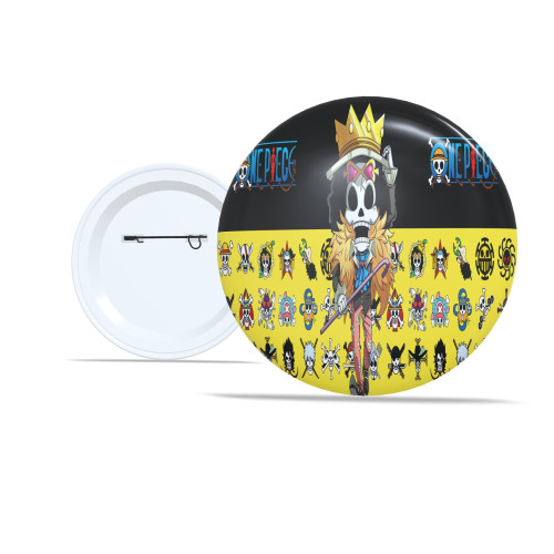 Placas e Quadros Decorativos 🏴‍☠️ Kit 10 Botton 5,8cm Personalizado One Piece Luffy, Zoro, Nami, Ace e Mais Personagens!-Botton-