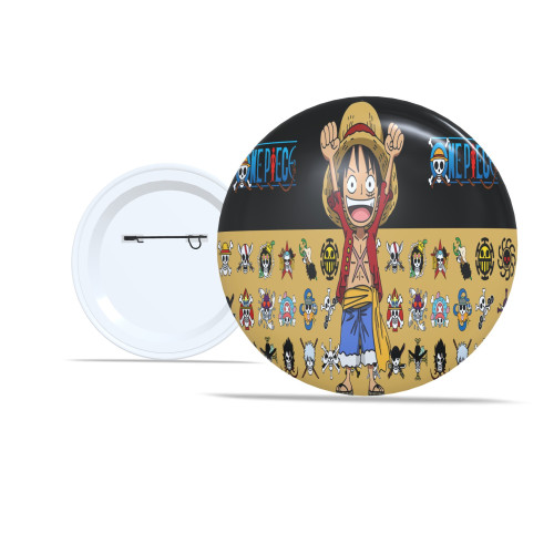 Placas e Quadros Decorativos 🏴‍☠️ Kit 10 Botton 5,8cm Personalizado One Piece Luffy, Zoro, Nami, Ace e Mais Personagens! - Botton - #