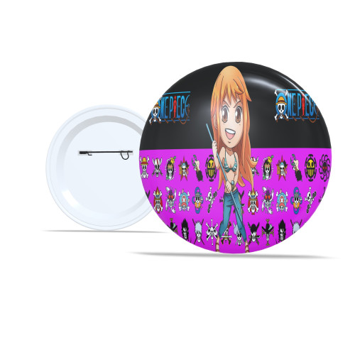 Placas e Quadros Decorativos 🏴‍☠️ Kit 10 Botton 5,8cm Personalizado One Piece Luffy, Zoro, Nami, Ace e Mais Personagens! - Botton - #