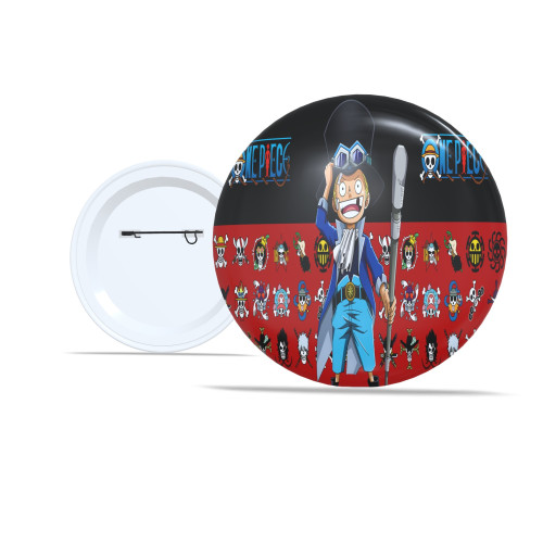 Placas e Quadros Decorativos 🏴‍☠️ Kit 10 Botton 5,8cm Personalizado One Piece Luffy, Zoro, Nami, Ace e Mais Personagens! - Botton - #