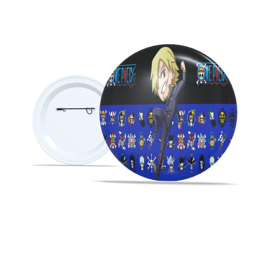 Placas e Quadros Decorativos 🏴‍☠️ Kit 10 Botton 5,8cm Personalizado One Piece Luffy, Zoro, Nami, Ace e Mais Personagens! - Botton - #
