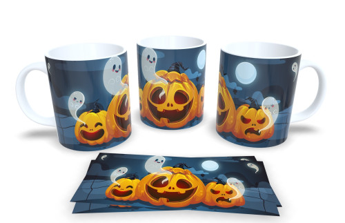 🕸️ Caneca de Porcelana Halloween – Personagem Temático para o Dia das Bruxas Halloween # - Produto Original