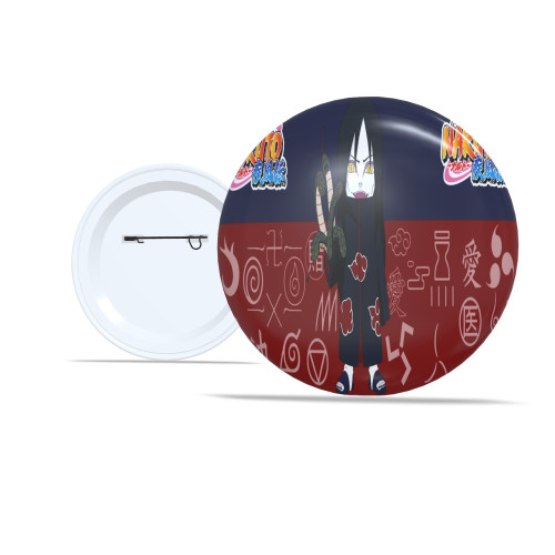 Chaveiro 🌀 Kit Com 5 Botton 5,8cm Personalizado Naruto Anime Ninja Presente Criativo Geek Otaku - Botton - #
