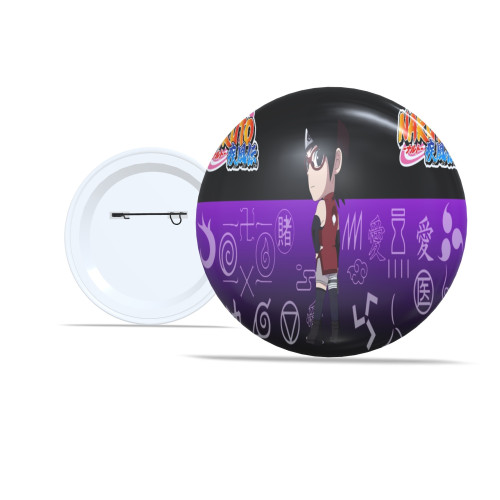 Chaveiro 🌀 Kit Com 5 Botton 5,8cm Personalizado Naruto Anime Ninja Presente Criativo Geek Otaku - Botton - #