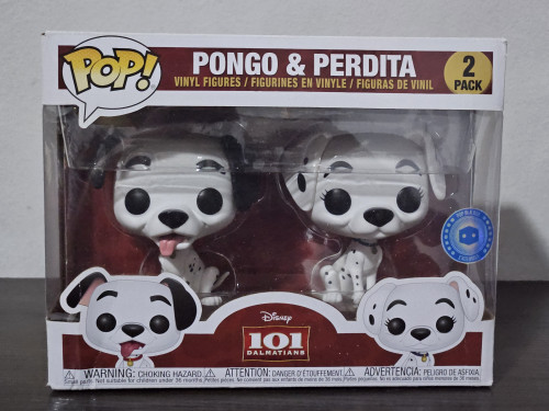 Funko Pop Pongo & Perdita Caixa Com Detalhes 2-pack 101 Dalmátas / 101 Dalmatians Disney Cruella #2 - Produto Original