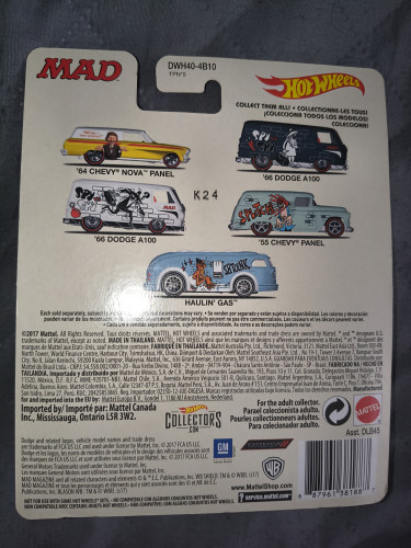 66 Dodge A100 Spy vs Spy (preta) Hot Wheels - Mad - #