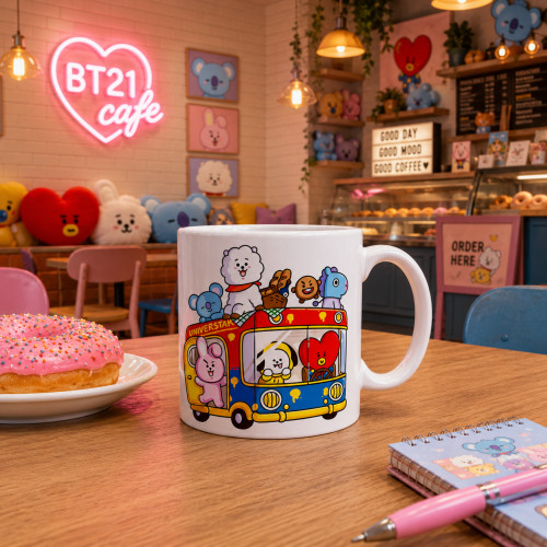 Caneca de Porcelana FanArt 325 ml - BTS / BT21 Model 10 BTS # - Produto Original