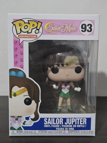 Funko Pop Sailor Jupiter 93 Caixa com Detalhes / Base Lisa Sailor Moon Animation Sailor Moon #93 - Produto Original