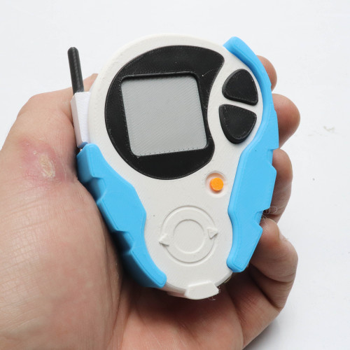 Digivice D3 Digimon Adventure 02 Impressão 3D - Azul / Branco Digimon Adventure 2 # - Produto Original