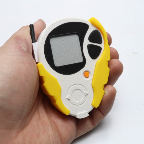 Digivice D3 Digimon Adventure 02 Impressão 3D - Amarelo / Branco Digimon Adventure 2 # - Produto Original