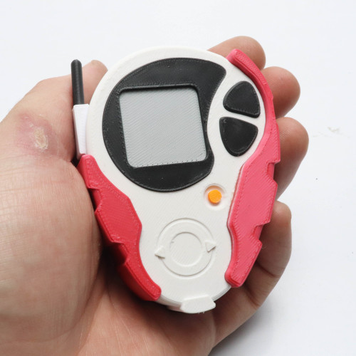 Digivice D3 Digimon Adventure 02 Impressão 3D - Vermelho / Branco Digimon Adventure 2 # - Produto Original