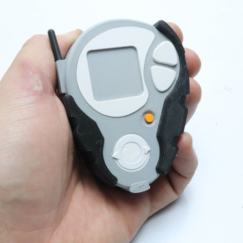 Digivice D3 Digimon Adventure 02 Impressão 3D - Preto / Cinza Digimon Adventure 2 # - Produto Original
