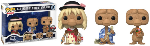 Funko Pop - E.t. The Extra-terrestrial - 3 Pack E.t. In Disguise / E.t. In Robe / E.t. With Flowers (special Edition) FUNKO POP #3 - Produto Original