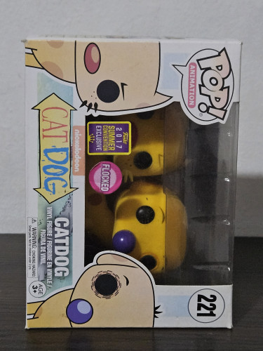 Funko Pop Catdog 221 Flocked / Flocado Caixa Desbotada 90s Nickelodeon #221 - Produto Original