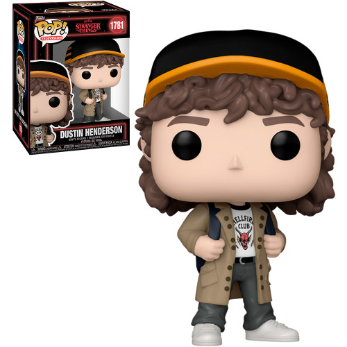 Funko Pop Dustin Henderson Caixa Com Pequenos Detalhes Stranger Things #1781 - Produto Original