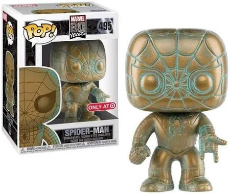 Funko Pop Marvel 80 Years Exclusive - Spider-man Patina - Marvel 80  Years - #495   PROMOÇÃO DE FINAL DE ESTOQUE-Marvel 80 Years-495