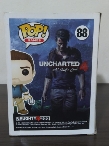 Funko Pop Nathan Drake 88 Caixa Amarelada Com Detalhes / Funko com Detalhes na Pintura - Uncharted 4 - #88