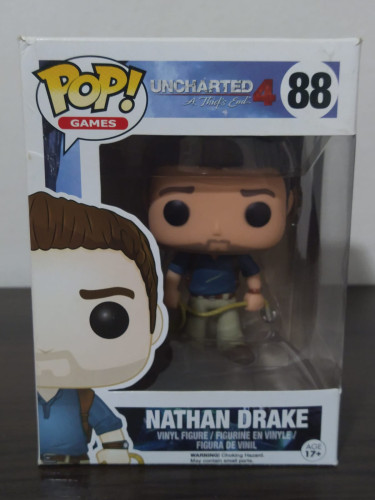 Funko Pop Nathan Drake 88 Caixa Amarelada Com Detalhes / Funko com Detalhes na Pintura-Uncharted 4-88