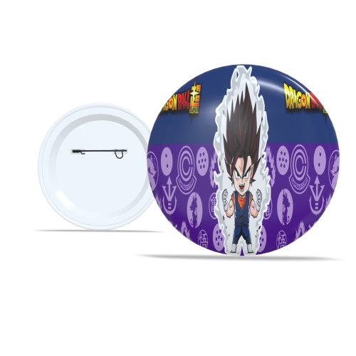 Chaveiro Kit Com 5 Botton 5,8 cm Dragon Ball Z Goku, Vegeta e Mais Colecionável Anime - Botton - #