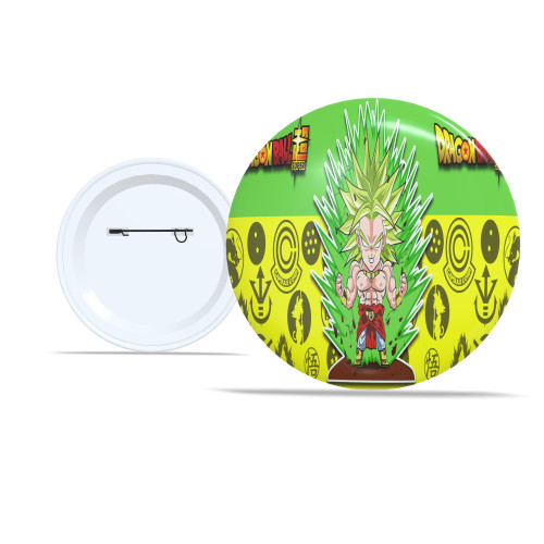 Chaveiro Kit Com 5 Botton 5,8 cm Dragon Ball Z Goku, Vegeta e Mais Colecionável Anime - Botton - #