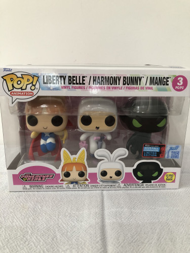 Funko Pop! The Powerpuff Girls 3 Pack Glow Liberty Belle / Harmony Bunny / Mange-The Powerpuff Girls-3