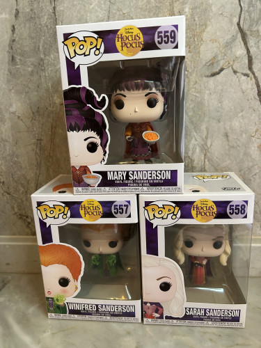 Funko Pop Winifred Sanderson 557 / Sarah Sanderson 558 / Mary Sanderson --Disney Hocus Pocus-559