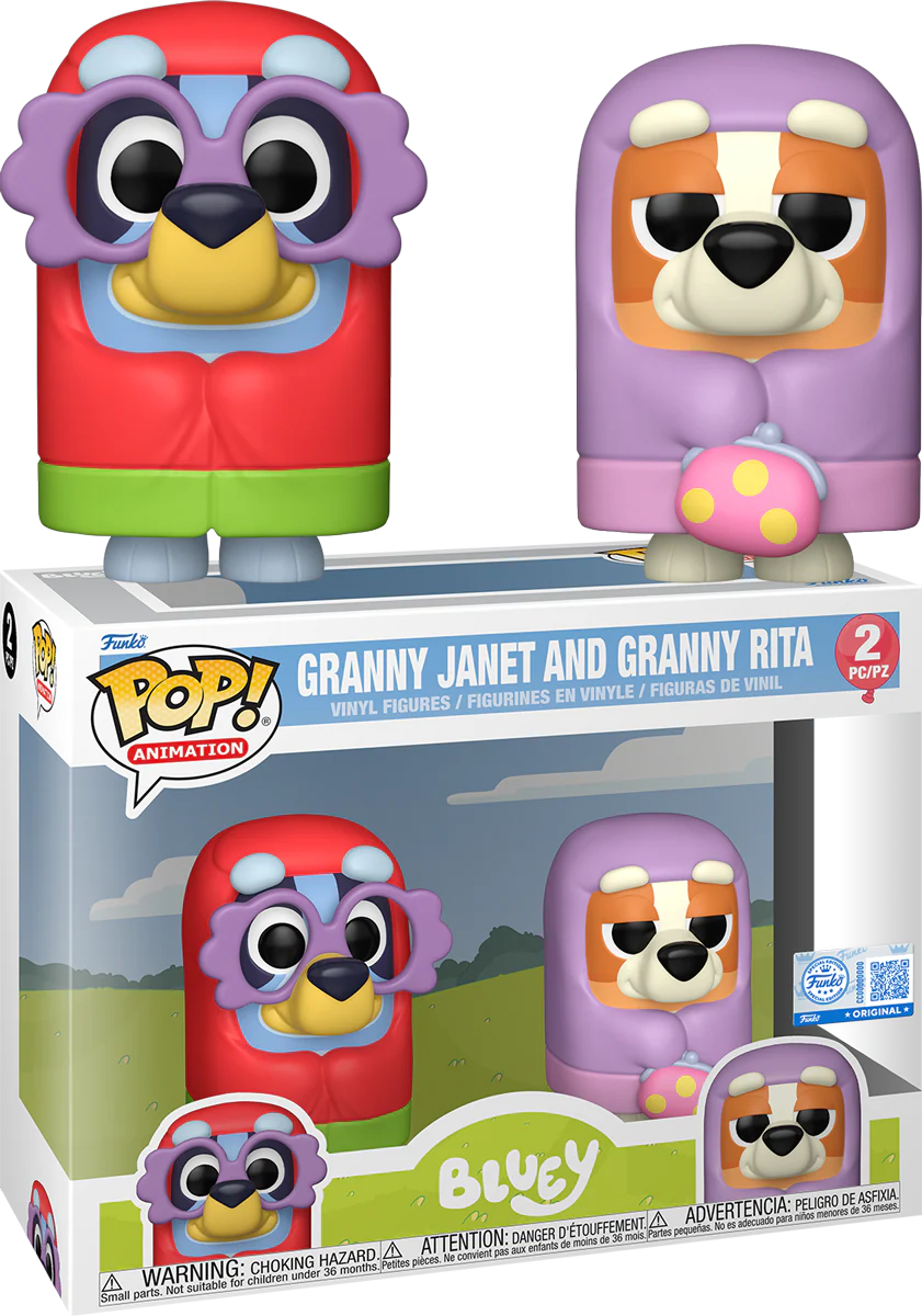 [prÉ-venda] Funko Pop - Bluey - 2 Pack Granny Janet And Granny Rita FUNKO POP #2 - Produto Original