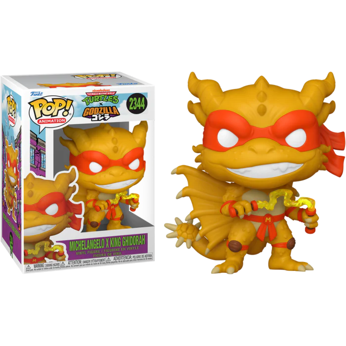 [prÉ-venda] Funko Pop - Teenage Mutant Ninja Turtles X Godzilla - Michelangelo X King Ghidorah 2344 FUNKO POP #2344 - Produto Original
