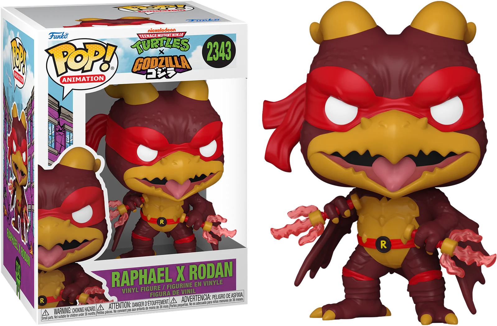 [prÉ-venda] Funko Pop - Teenage Mutant Ninja Turtles X Godzilla - Raphael X Rodan 2343 FUNKO POP #2343 - Produto Original
