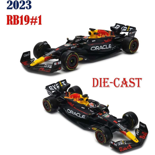 Action Figures Miniatura Bburago Oracle Red Bull Racing RB19 F1 2023 Max Verstappen 1 1/43 c/ Piloto - Oracle Red Bull Racing - #