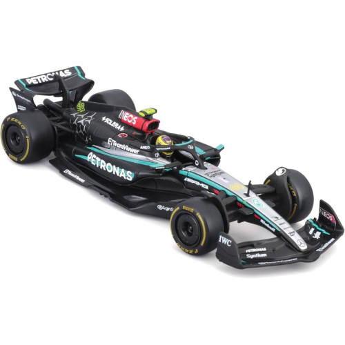 Action Figures Miniatura Bburago Mercedes-AMG F1 W15 E Race 2024 Lewis Hamilton 44 1/43 C/ Piloto - F1 AMG Mercedes-Benz - #
