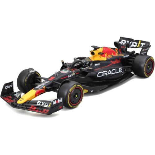 Action Figures Miniatura Bburago Oracle Red Bull Racing RB19 F1 2023 Max Verstappen 1 1/24 c/ Piloto-Oracle Red Bull Racing-