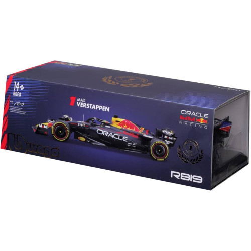 Action Figures Miniatura Bburago Oracle Red Bull Racing RB19 F1 2023 Max Verstappen 1 1/24 c/ Piloto - Oracle Red Bull Racing - #