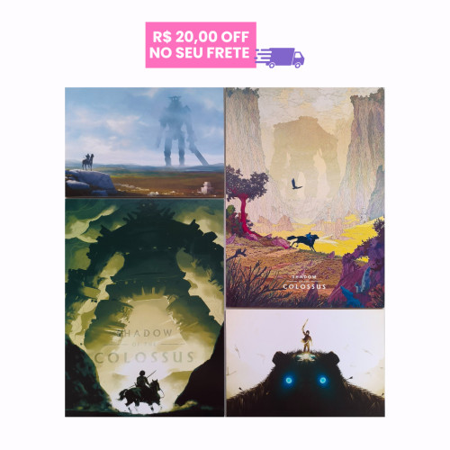 Quadro/ Pôster Mosaico Shadow of the Colossus - 4 Peças Personalizado # - Produto Original
