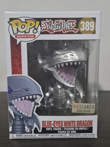 Funko Pop Blue-eyes White Dragon 389 Metálico (silver) / Dragão Branco De Olhos Azuis Prata Yu-gi-oh!-Yugioh-389