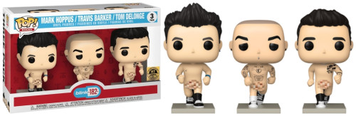 Funko Pop - Blink-182 - 3 Pack Mark Hoppus / Travis Barker / Tom DeLonge (HT Expo 2022) FUNKO POP #3 - Produto Original