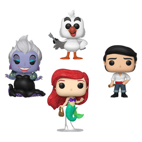 Funko Pop Diamond Exclusive - Ariel / Prince Eric / Scuttle / Ursula 4 - Pack - Disney The Little Mermaid - #1