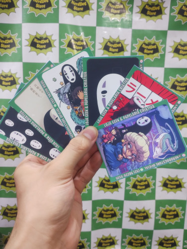 Kit 6 Adesivos Película p/ cartões Studio Ghibli Chihiro Kanaoshi no Face Spirited Away - NerdDog Store Nenhuma # - Produto Original