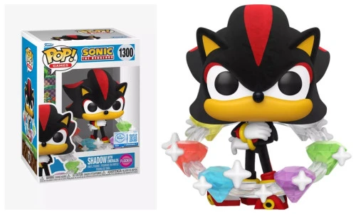 [prÉ-venda] Funko Pop - Sonic The Hedgehog - Shadow With Emeralds 1300 Flocked - FUNKO POP  #1300