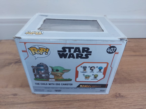 FUNKO POP STAR WARS THE MANDALORIAN - THE CHILD WITH EGG CANISTER 407- CAIXA COM AVARIA - Funko - #0