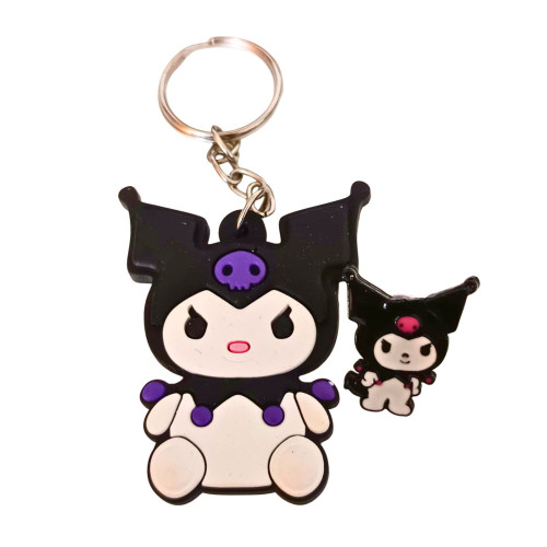 1 Chaveiro Kuromi + 1 Pin De Metal Kuromi Hello Kitty # - Produto Original