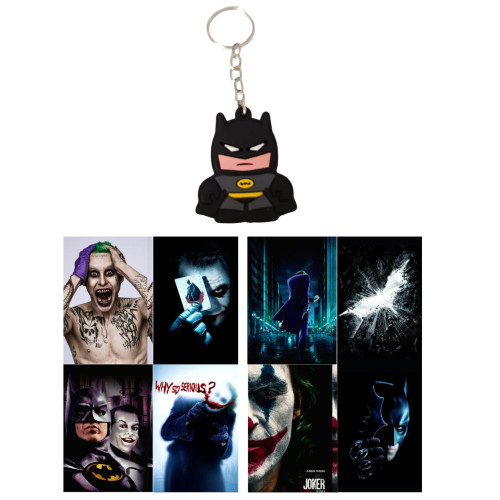 1 Chaveiro Batman + 8 Mini ímãs Geladeira Batman # - Produto Original