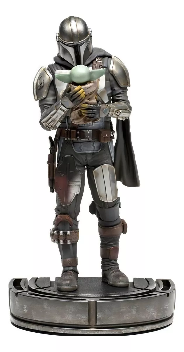 Action Figures Estátua The Mandalorian and Grogu - The Mandalorian - Art Scale 1/10 - Iron Studios-Star Wars The Mandalorian-
