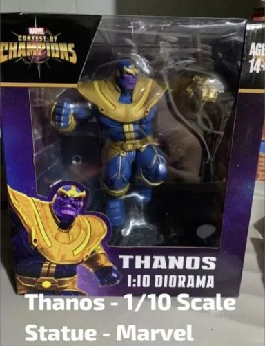 Action Figures Estátua Escala Thanos Marvel Coleção Premium-Marvel Contest Champions-