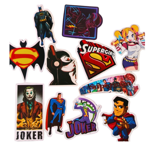 11 Adesivos Impermeáveis Coleção DC Comics Dc Comics # - Produto Original