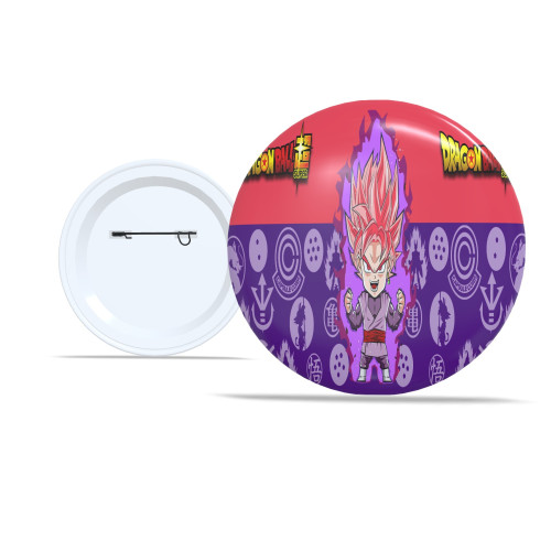 Chaveiro Kit Com 5 Botton 5,8 cm Dragon Ball Z Personagens Clássicos do Anime-Botton-