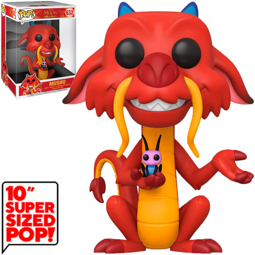 Pop! Funko Mushu Com Grilo Oversized #632 | Disney | Mulan- -