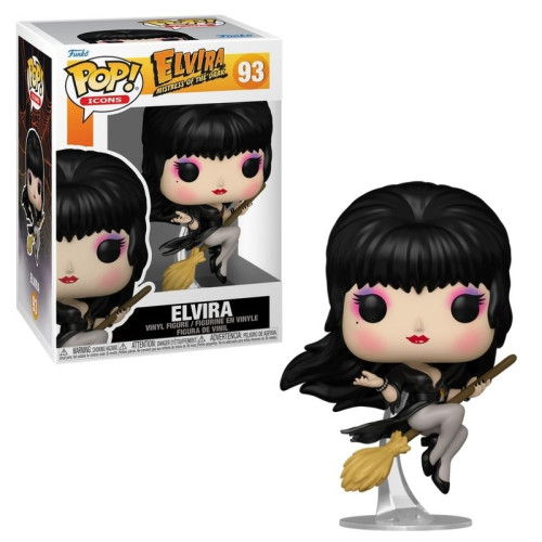 Pop! Funko Elvira na Vassoura #93 | Elvira Rainha das Trevas- -