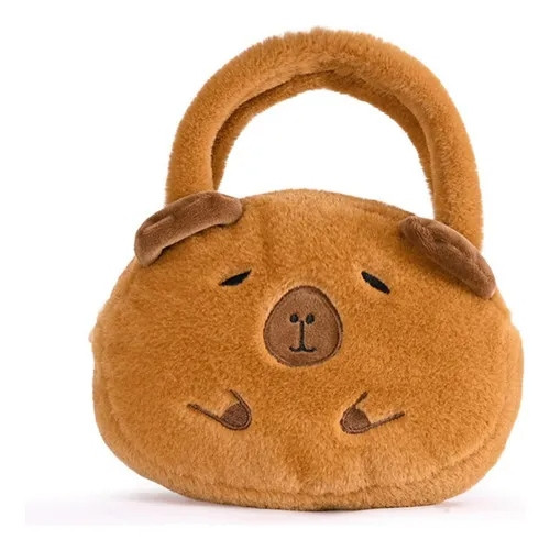 Bolsa de Mão c/ Alça Capivara | Fofo | Pelúcia | Acessórios- -