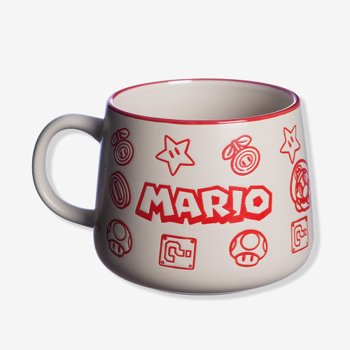 Caneca Moma Mário Ícones | 500 Ml | Nintendo | Super Mário   # - Produto Original